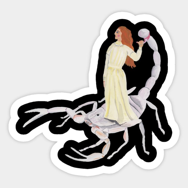 Scorpio Warrior Woman Sticker by Das Brooklyn